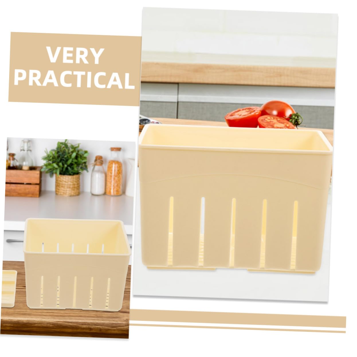 Stampo per Pressa per Formaggio e Tofu 4 Pezzi 140x105x95 Mm Plastica Resistente