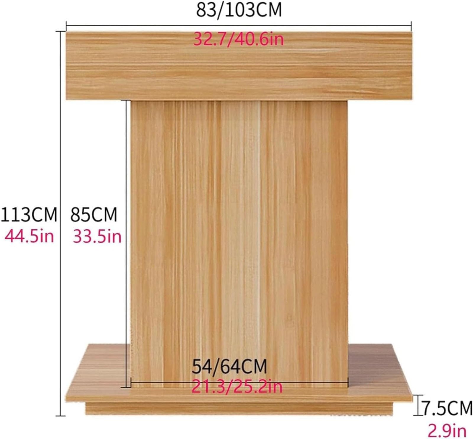 Leggio portatile regolabile con Sto & Ders – 100 cm podio per chiesa, ufficio, aula seminario – supporto ideale per presentazioni (nero)