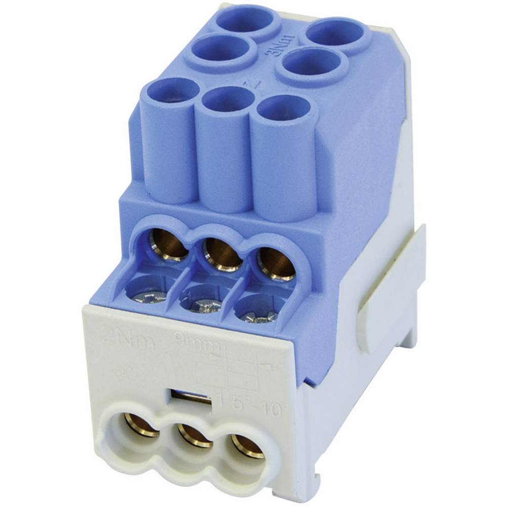 HoraeTec 080010-1-4 Unterverteilerblock Blau 1polig