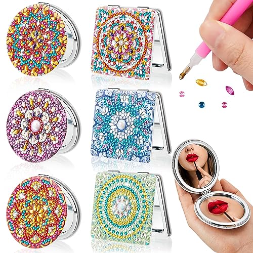 Espejos de pintura de diamantes kit de manualidades de Navidad para niños y principiantes