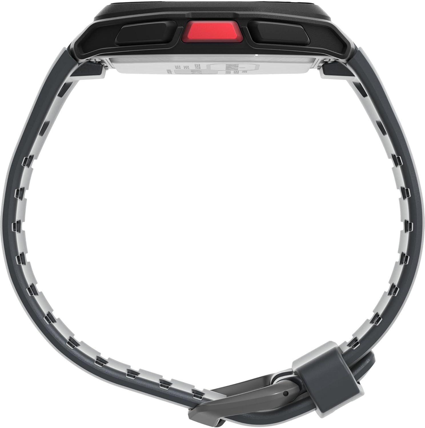 Timex IRONMAN T300 Digital Watch, close-up of the digital display and buttons