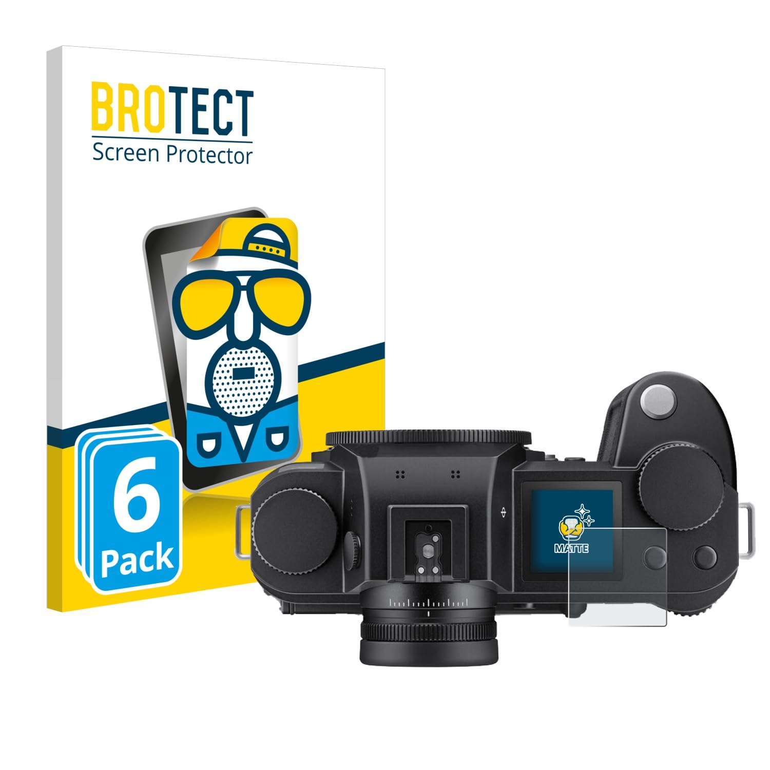 brotect 6-Pack Screen Protector Anti-Glare for Leica SL3 (top plate display) Screen Protector Matte, Anti-Fingerprint Protection Film