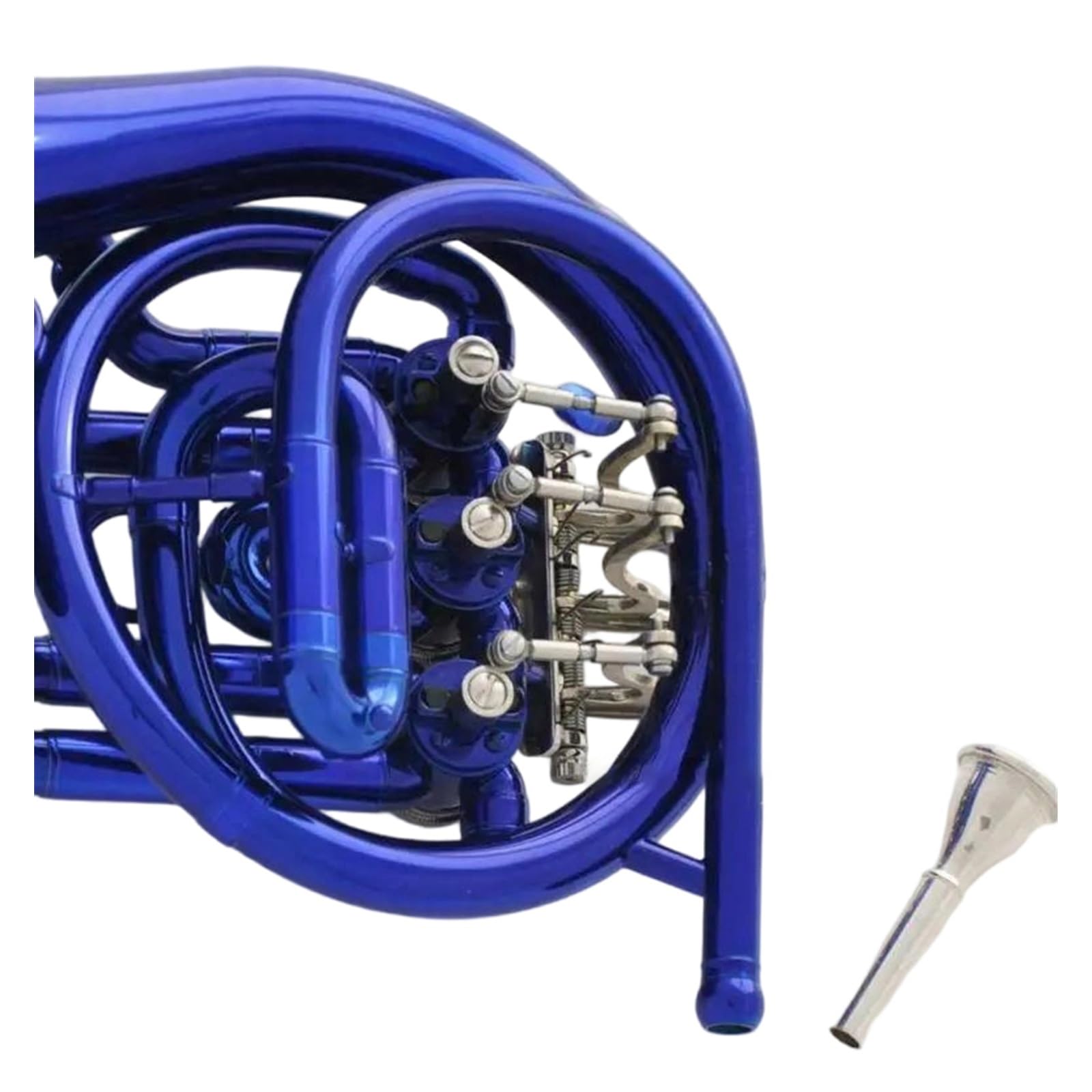 Strumento Professionale Corno Francese Scatola Per Incisione Tascabile Con Chiave In Sib Per Corno Francese Blue Piccolo MiNi