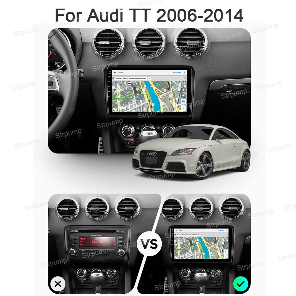 Voor TT 2006-2012 Android Dubbele Din Autostereo Draadloze Carplay