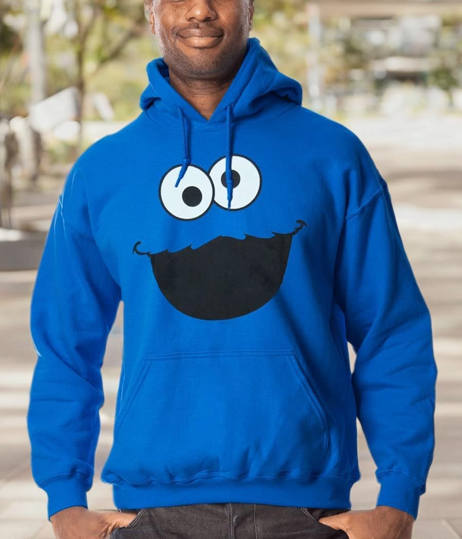Animation Shops Cookie Monster Face Adult Hoodie - Image 2