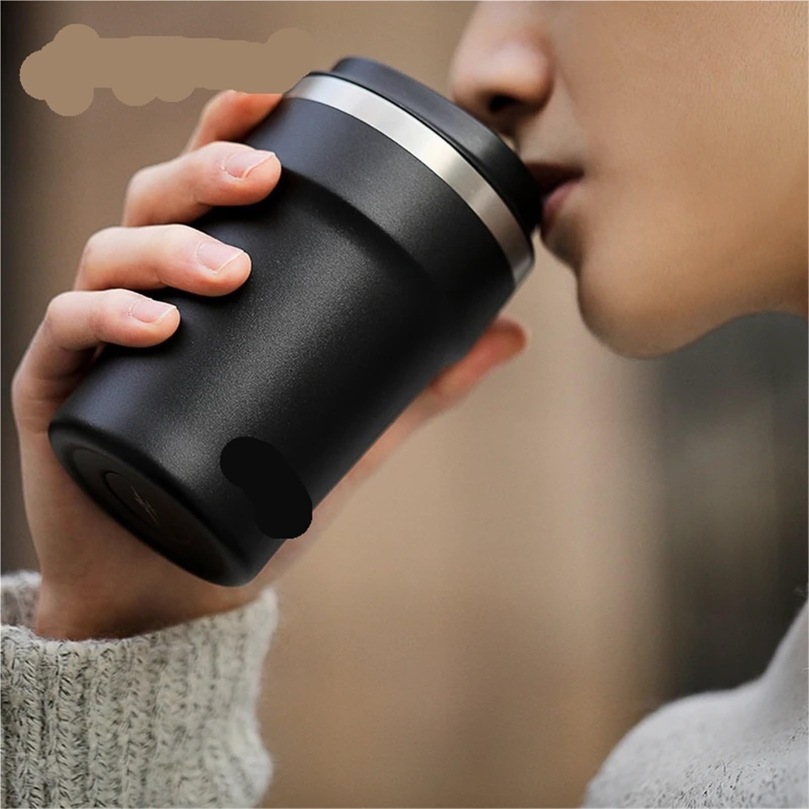 Tazze termiche portatili da 360 ml per caffè e acqua, in acciaio inox, con coperchio, per viaggi in auto, a prova di perdite (verde)