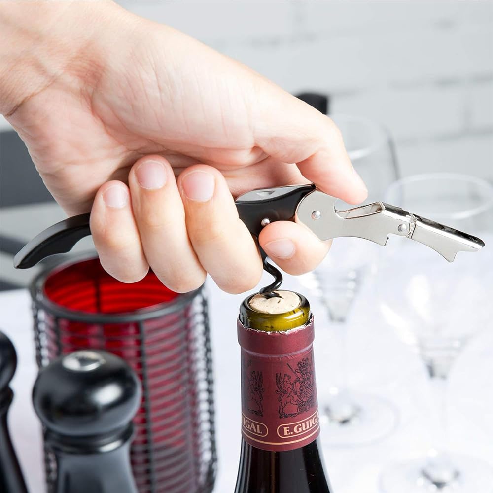 Corkscrews Wine Bottle Opener, Waiters Friend Cork Screw Stainless Steel - Image 2