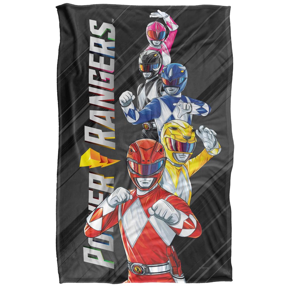 Plaid Power Rangers Ranger Stack ultra doux au toucher soyeux haut de gamme