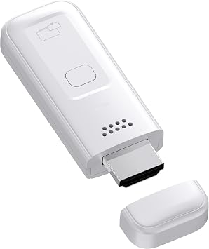 Wireless HDMI Display Dongle Adapter 2025, 1080P Plug & Play HDMI Extender Wireless Receiver for Smartphone/PC/Laptop to TV/Monitor/Projector, HD Streaming Video/Audio/File, Airplay & Miracast White