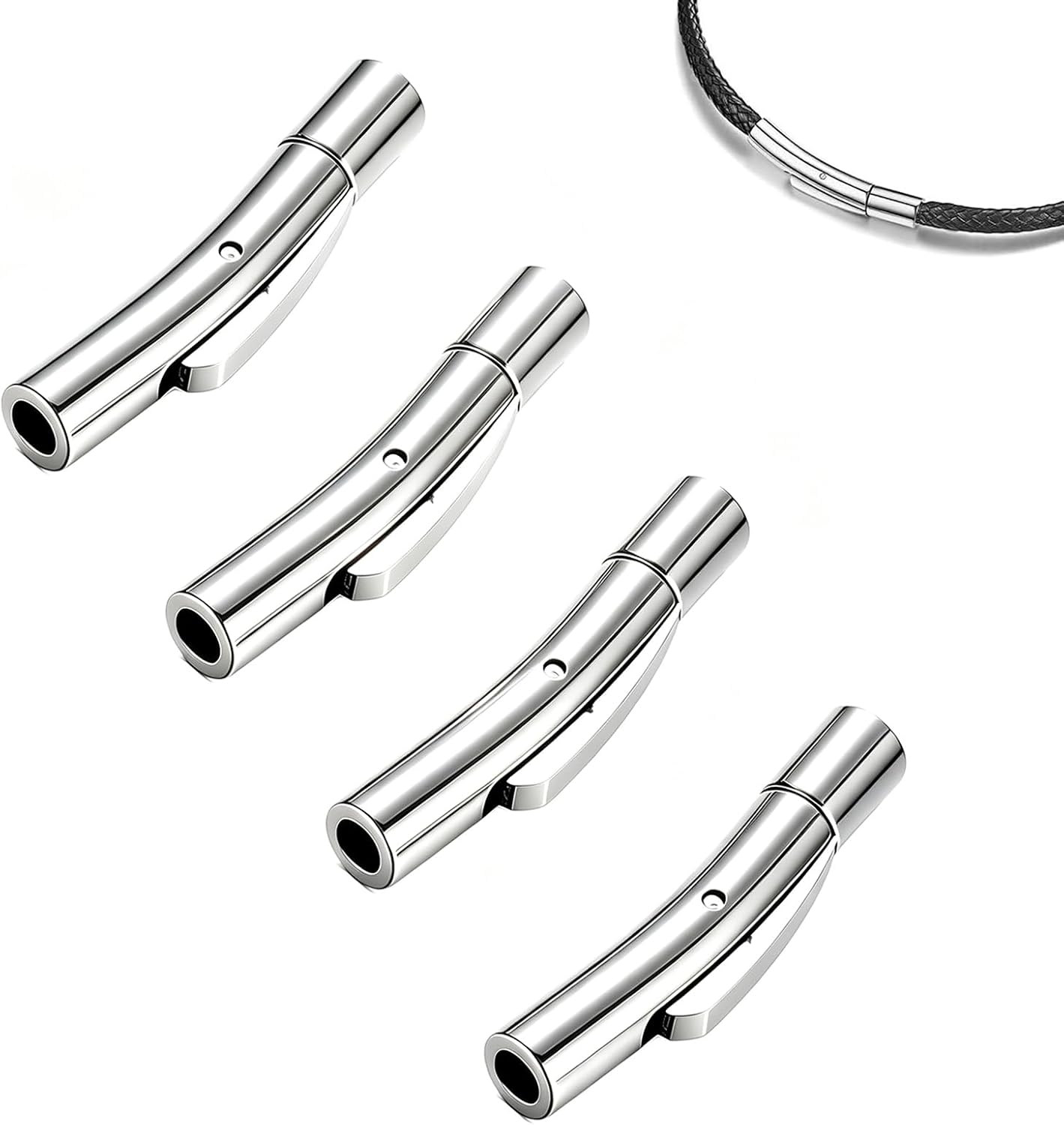Bayonet Jewelry Clasps, Stainless Leather Cord End Clasp