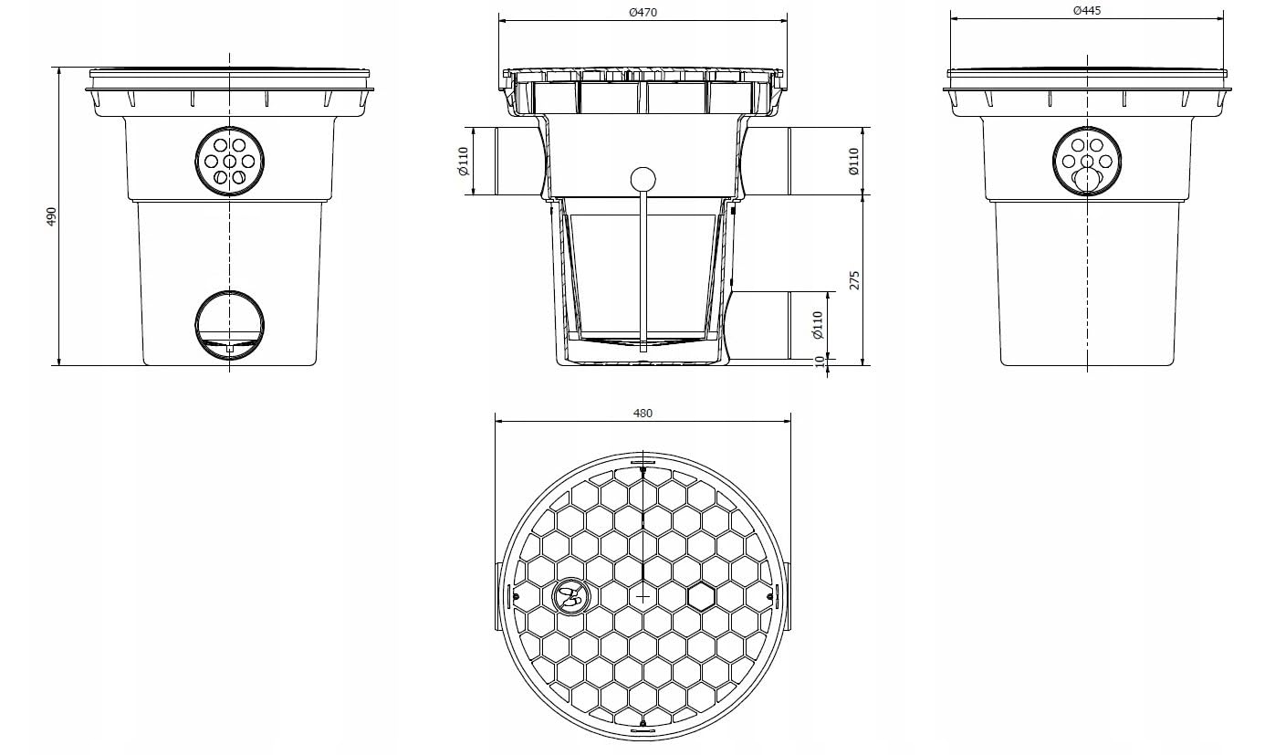 Zisternenfilter Filterkorb 305mm Entnahmestange Regenfilter Erdtank Gartenfilter Regentonne Vorfilter Erdtank Wassertank KG Rohr Gartenpumpe Brunnen