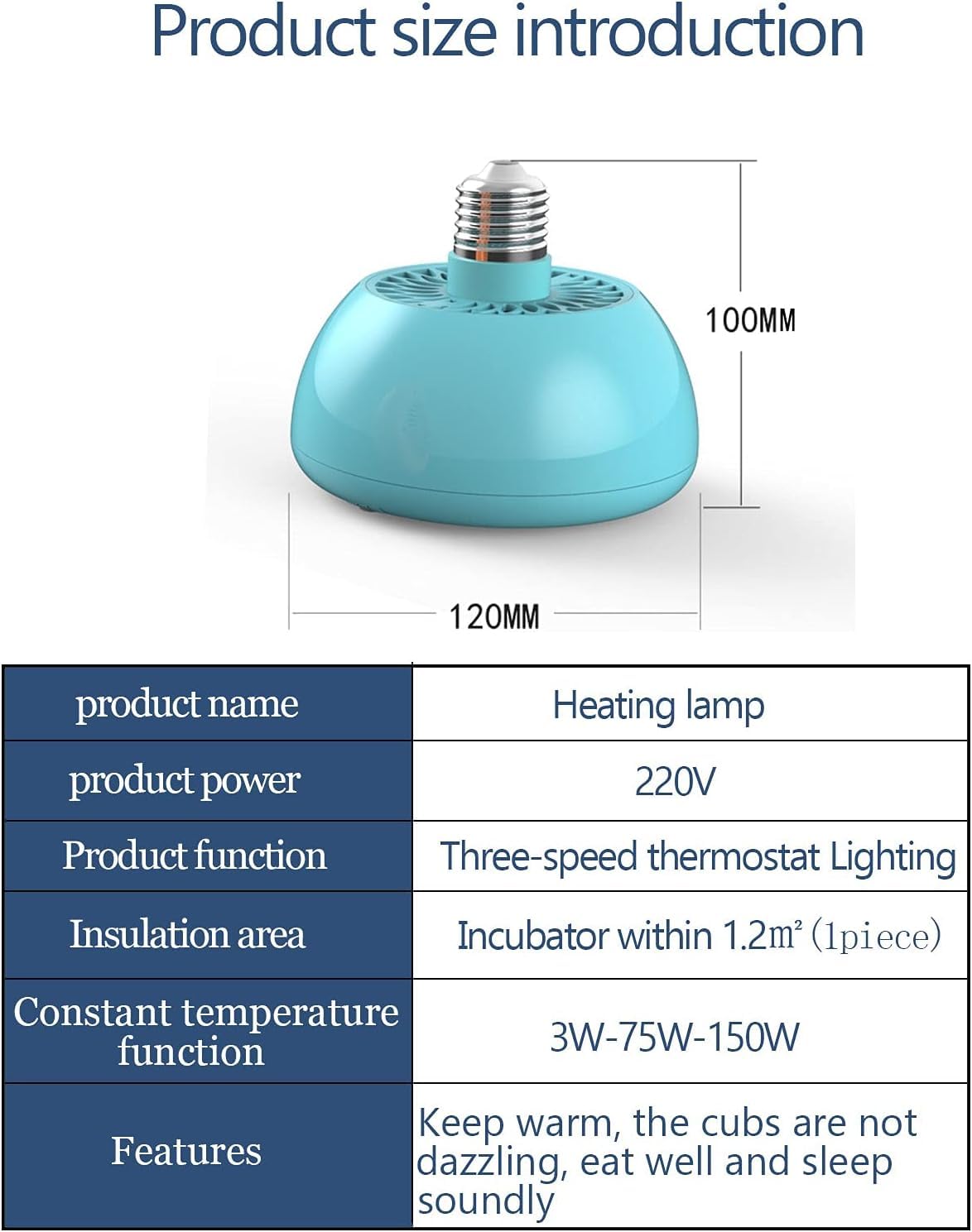 Lampa Grzewcza Dla Szczeniąt Piskląt, Lampa Grzewcza Drobiu Z Trójbiegowym Termostatem I Oświetleniem, Lampa Grzewcza Dla Jagniąt Kaczek Wylęgowych, Idealna Do Użytku Domowego