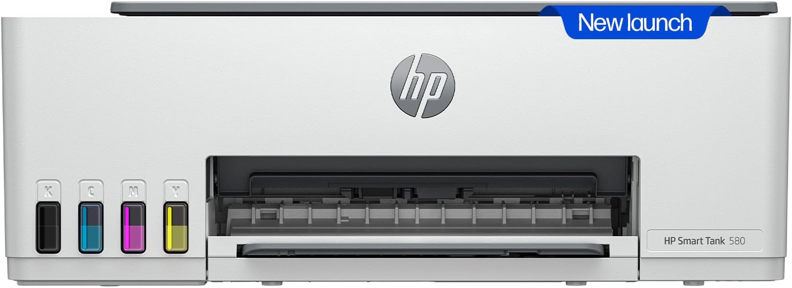 HP Smart Tank 580 All-in-One WiFi Colour Printer | 1 Extra Black Ink Bottle | 1+1 Year Extended Warranty on Registration| Up to 8000 Black & 6000 Colour Prints I Print,Scan & Copy for Office/Home
