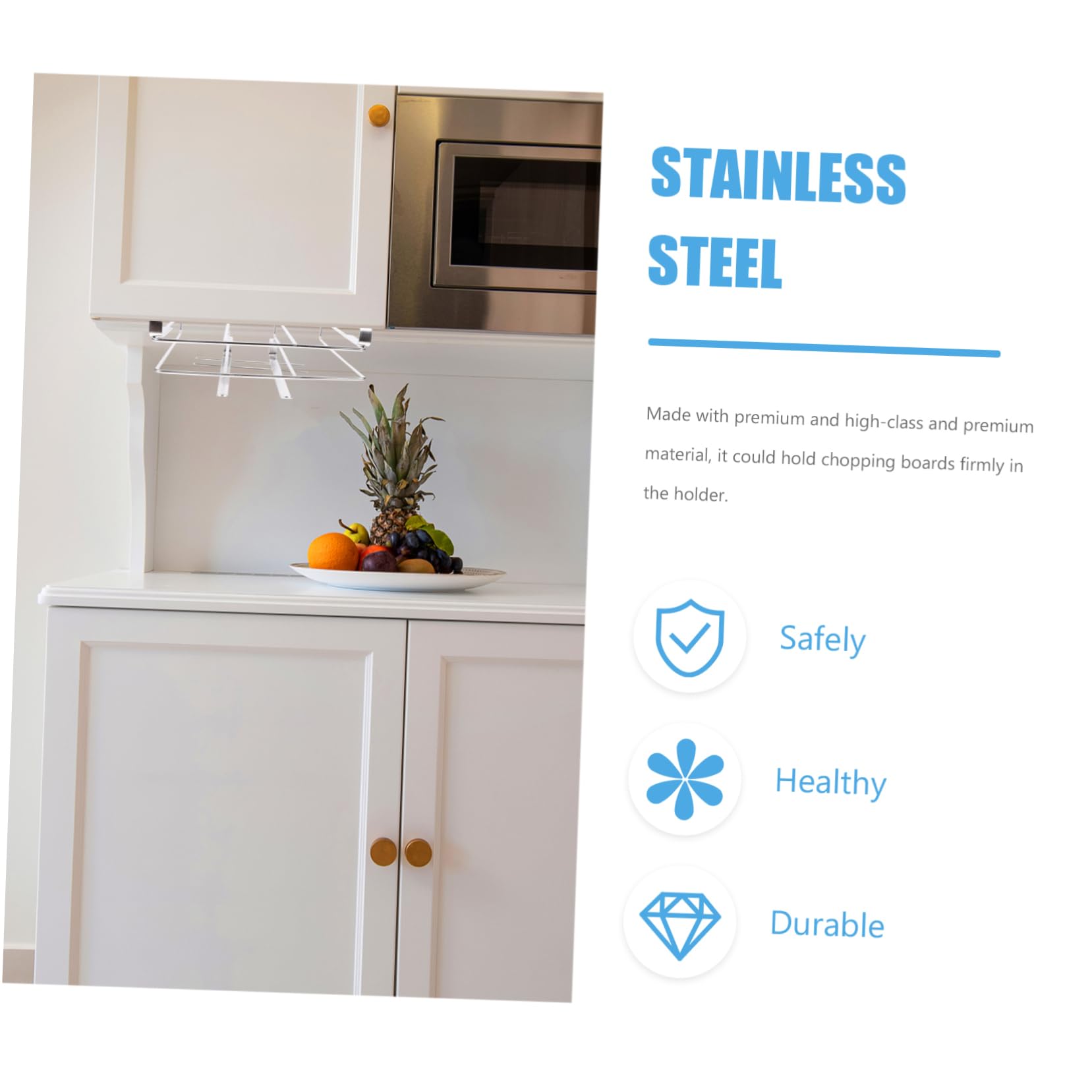 まな板収納 キャビネット下収納ラック キッチン用品用 ステンレススチール製 Amazon｜OUNONA キャビネット下取り付け まな板ホルダー 収納ラック