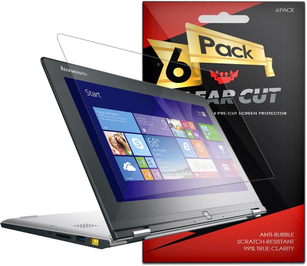 Lenovo Yoga 2 11.6 Screen Protector [3-Pack], Klear Cut High Definition Clear Screen Protector for Lenovo Yoga 2 11.6 PET Film Anti-Bubble Shield