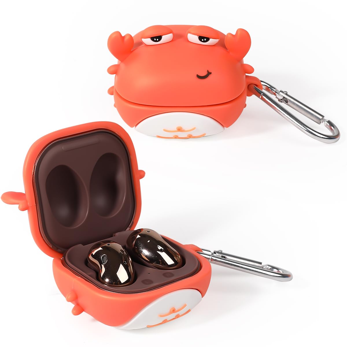 Funda para Samsung Galaxy Buds2 Pro (2022), Galaxy Buds 2 (2021), Galaxy Buds Pro (2021), Galaxy Buds Live (2020), XMBYGY Funda de Silicona con Llavero para Auriculares Galaxy Buds (Monster) — view 26