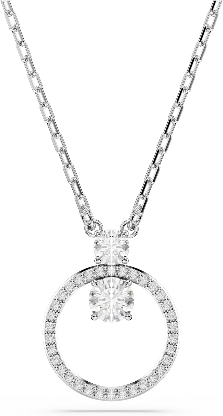Swarovski Constella Crystal Circle Pendant Necklace Jewelry Collection