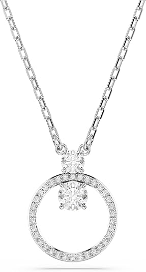 Swarovski Constella Crystal Circle Pendant Necklace Jewelry Collection