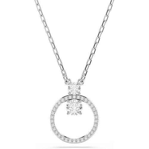 Swarovski Constella Crystal Circle Pendant Necklace Jewelry Collection