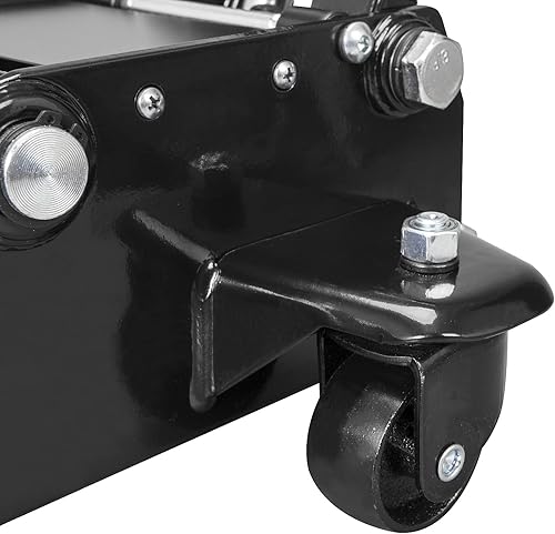 Miniatura 7 de WOLF Gato hidráulico de acero resistente para serviciopiso con bomba de elevación rápida de doble pistón, capacidad de 3 toneladas (6,000 libras),