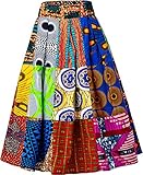 HongyuAmy Womens African Print Skirt Pleated Ankara Skirt (Colour A, Small)