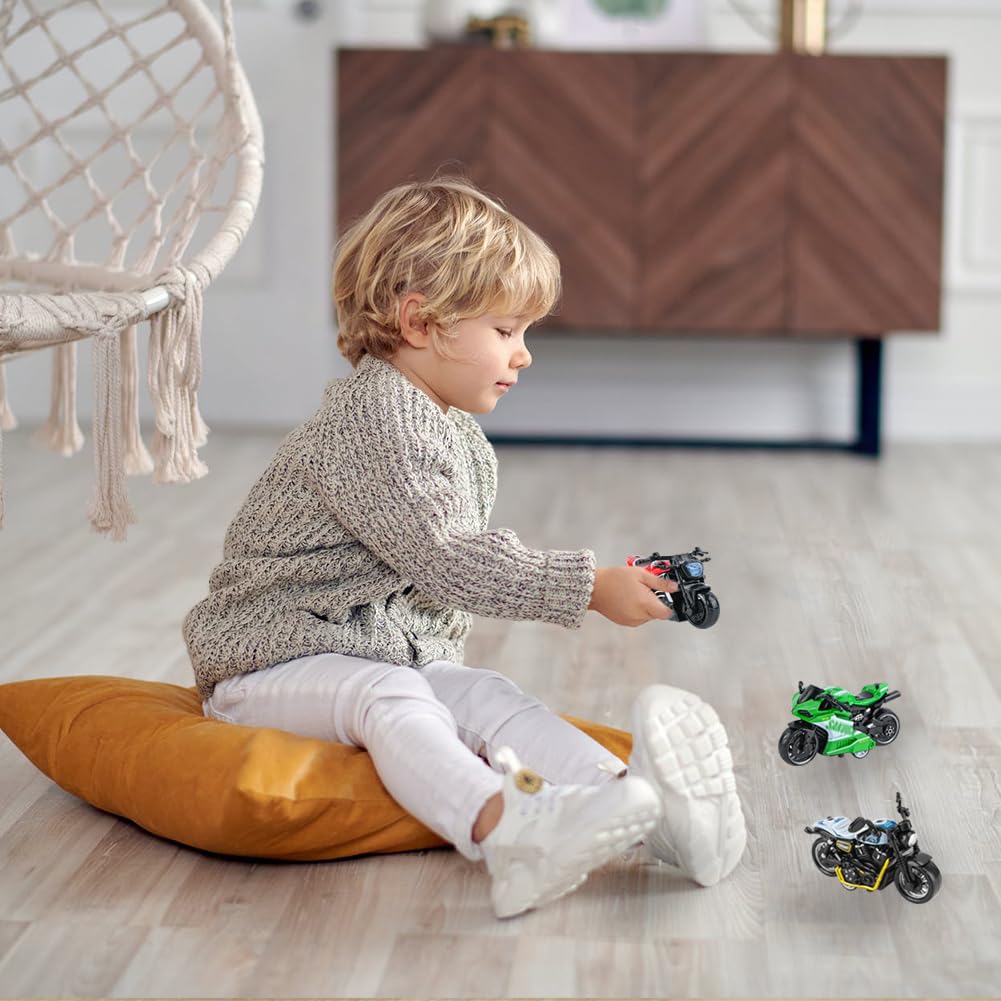 Jouet Tirer Relâcher Jouets Moto En Alliage 2 Pièces - Mini Motos à Tirer Pour Enfants Dès 1 An Mini Moto Collection