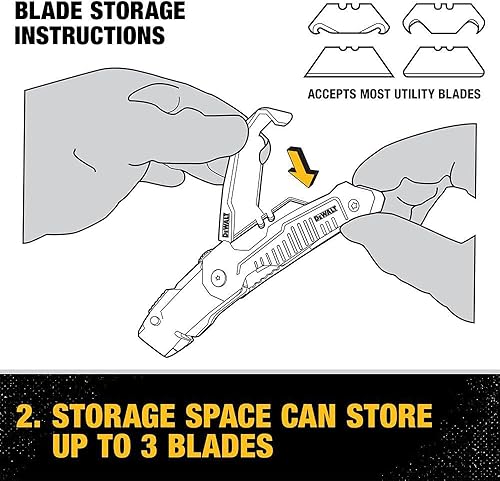Miniatura 2 de DEWALT DWHT10035L Folding Retractable Utility Knife