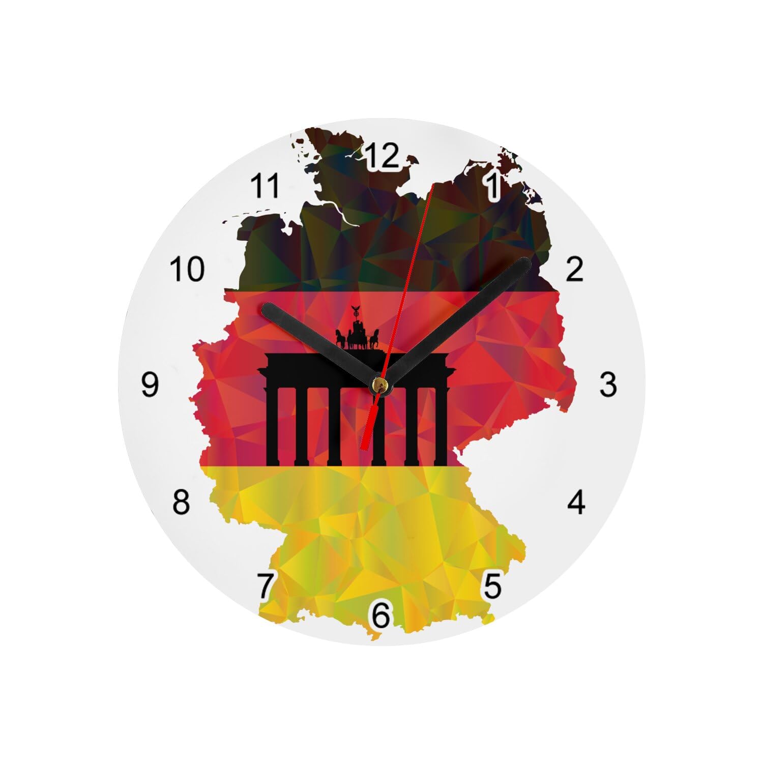 Horloge de sport Allemagne en verre pour chambre