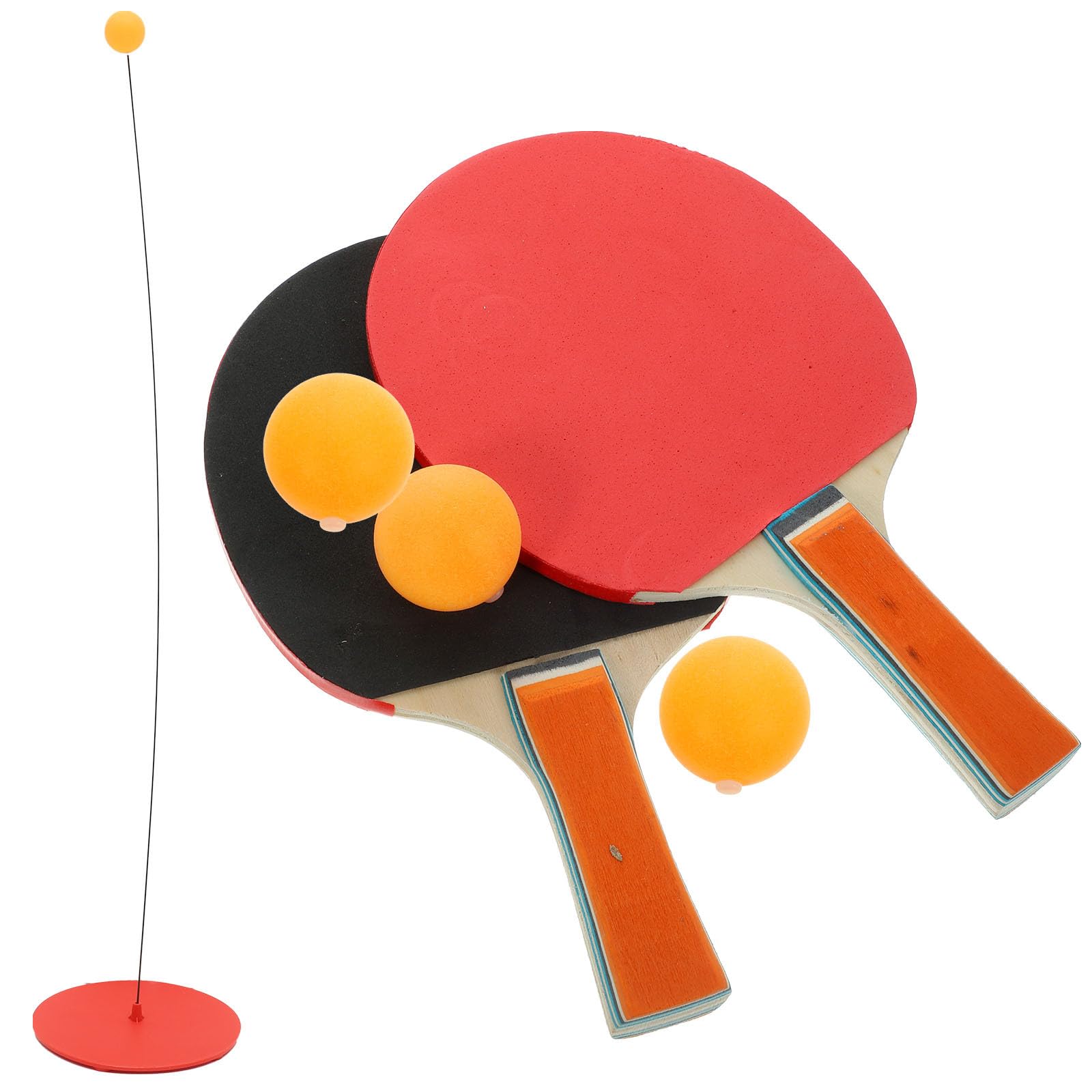 Elastic Table Tennis Training Racket with Soft Shaft and Ball Indoor Outdoor Sports Device for Adults for Practice and Interaction Random Color
