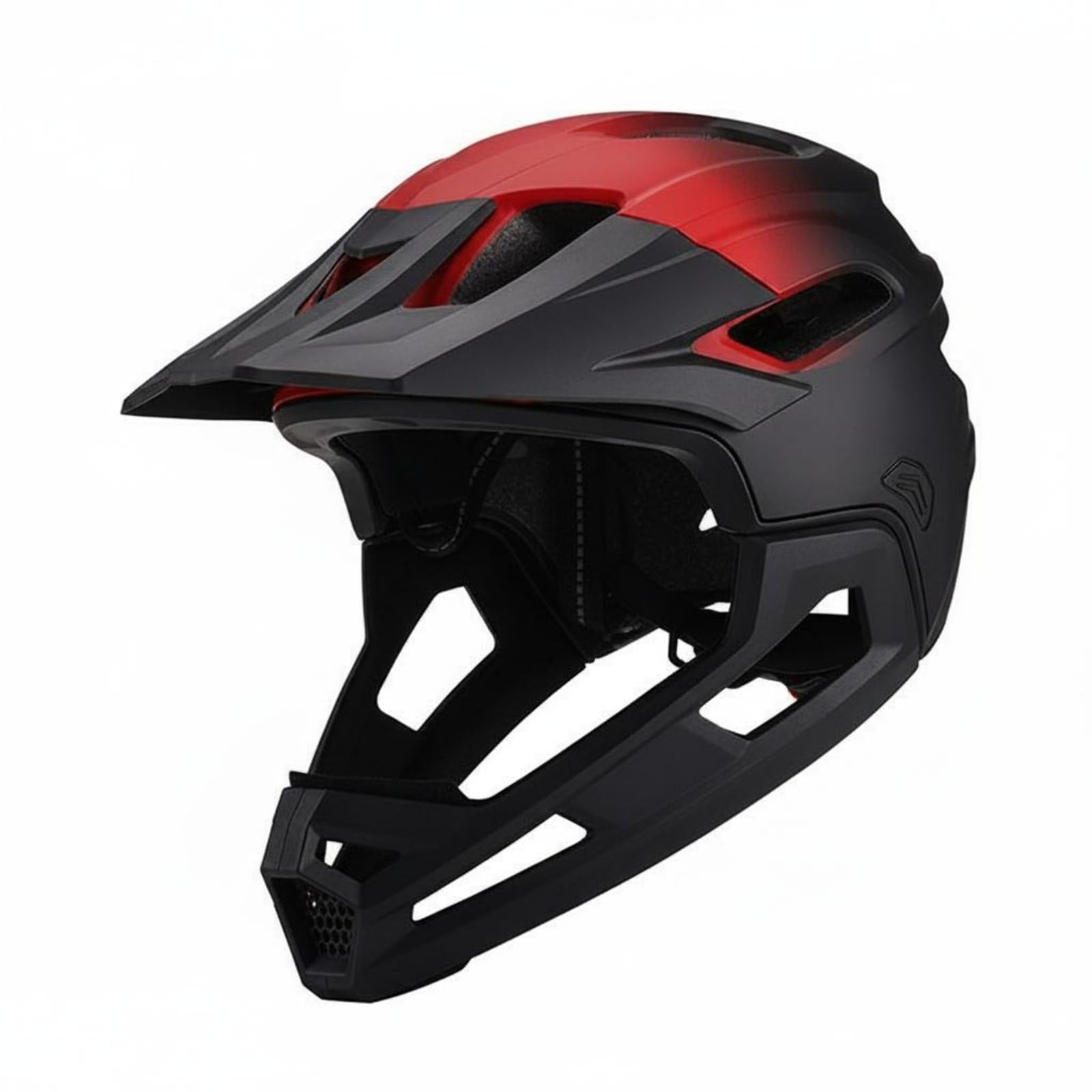 Casque de Protection Adulte VTT Modulaire avec Mentonnière Amovible Structure Légère en et PC Ventilation Multiples Respirant Adapté pour Descente