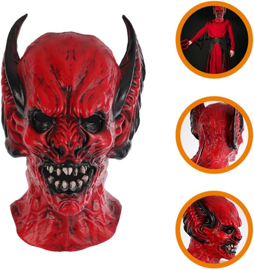 Halloween Bat Hood Cosplay Costume Party Horror Props Mask Haunted House Prop Halloween Face Cover Stage Performance Creepy Aldult