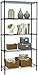 BestOffice | 5-Tier Wire Storage Shelves | 36x14x72 | Black | with Adjustable Racks | Heavy-Duty Metal Shelf, Holds Upto 1000 lbs | No-Tool Assembly | Ideal for Home & Garage Shelving