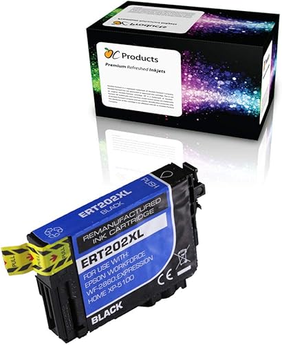 Miniatura 1 de OCProducts - Cartucho de tinta remanufacturado para Epson 202 202XL para XP-5100 WF-2860 (negro)