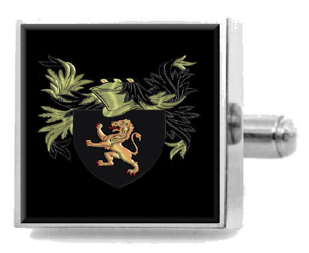 Clip para corbata Williams Irlanda grabado con escudo heráldico y bolsa protectora 5