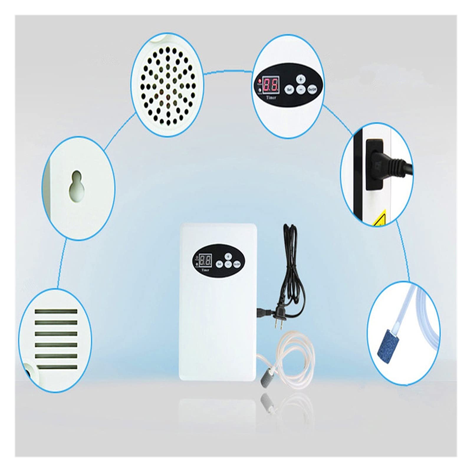 Ozono Sauna Generador Ozono Ozonator Temporizador de Ruedas Purificadores de Aire Agua Aérea O3 Ozonizer for Home Steam Sauna SPA