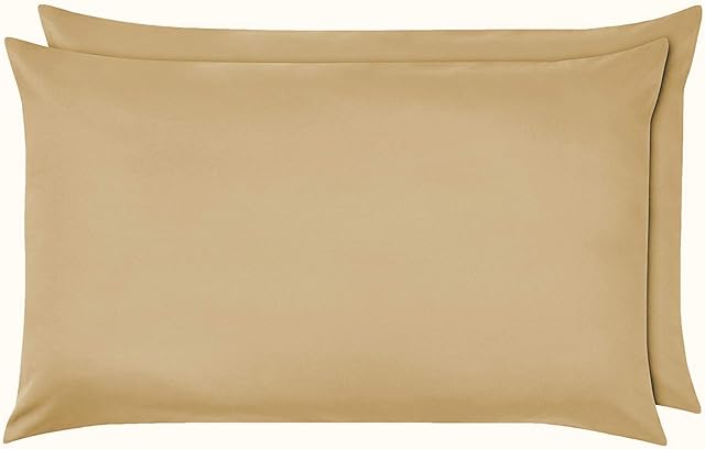 NIYS Luxury Bedding Finest 100% Egyptian Cotton Pillowcase Pair (Beige)