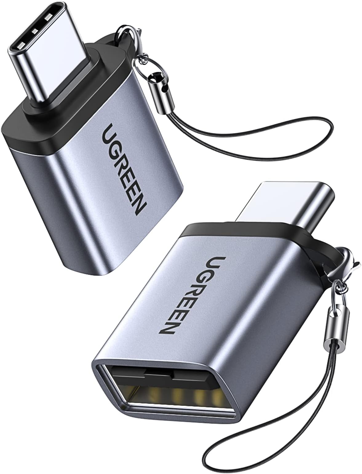 UGREEN USB C to USB Adaptor 2 Pack, Aluminum Type C Male to USB 3.0