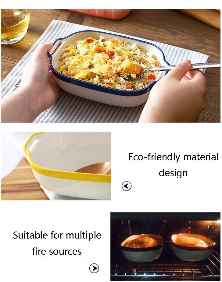 Baking Pan Ceramic Baked Rice Pan Rectangular Oven Cutlery Plate Baked Cheese Pan Loaf Pan Cake Pan Bakeware Baking Pan