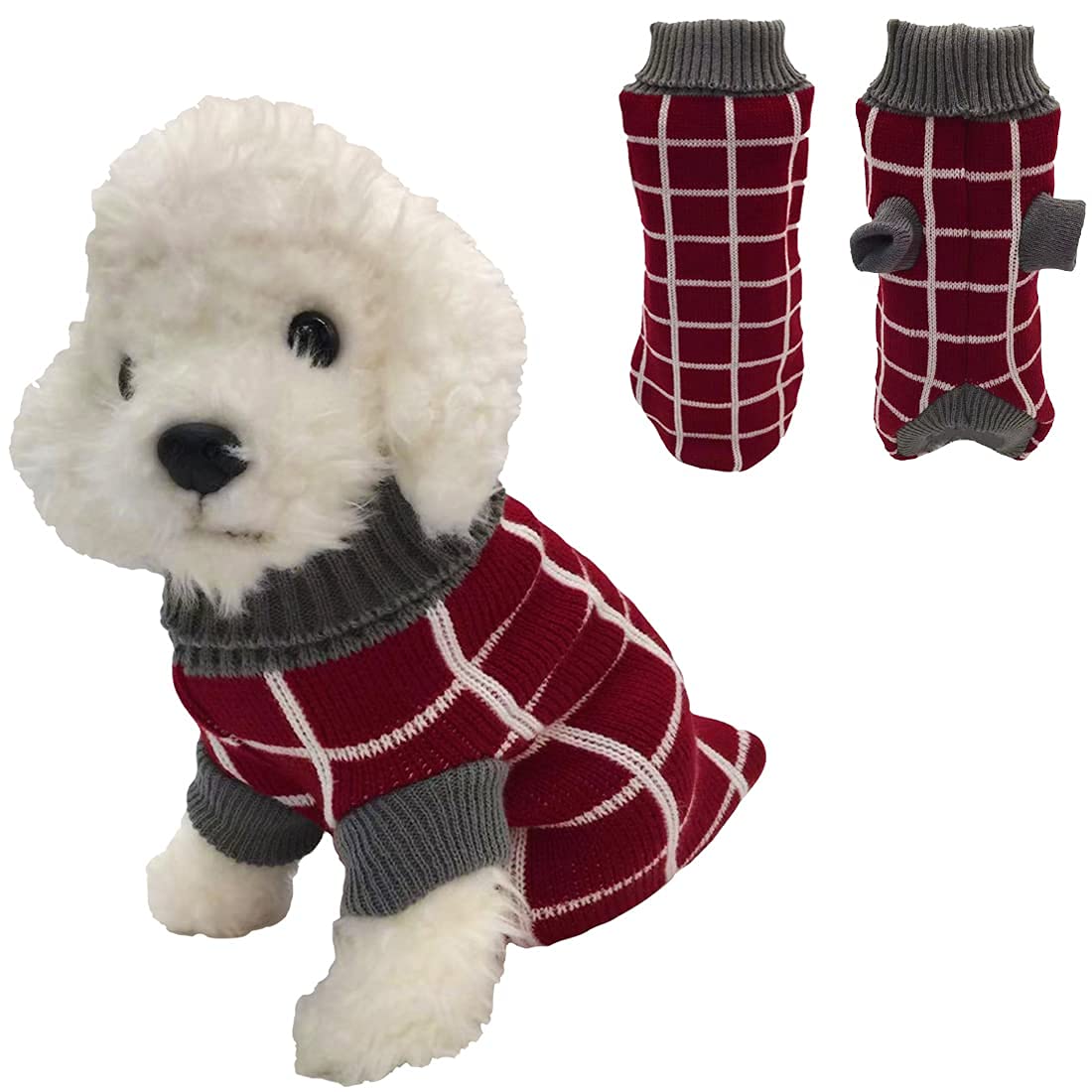 PetVogue Classic Cosy Sweater For Small Dogs/Puppies |Large (Back Length-14"), Red (B0839BQRXX) Amazon Price History, Amazon Price Tracker