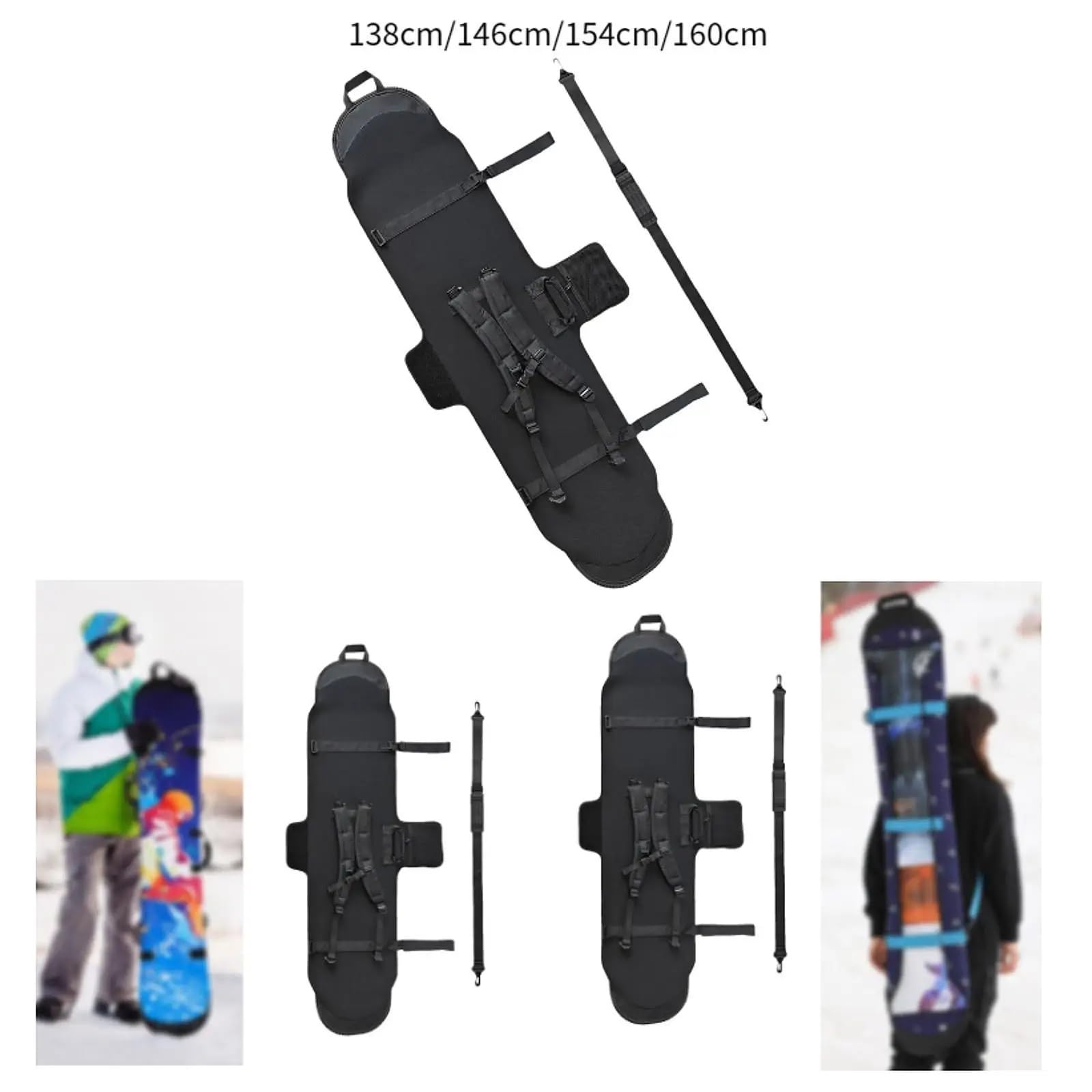 Sac de Skateboard Housse de Snowboard avec bandoulière réglable | Sac Voyage for | Étui Rangement for Skis