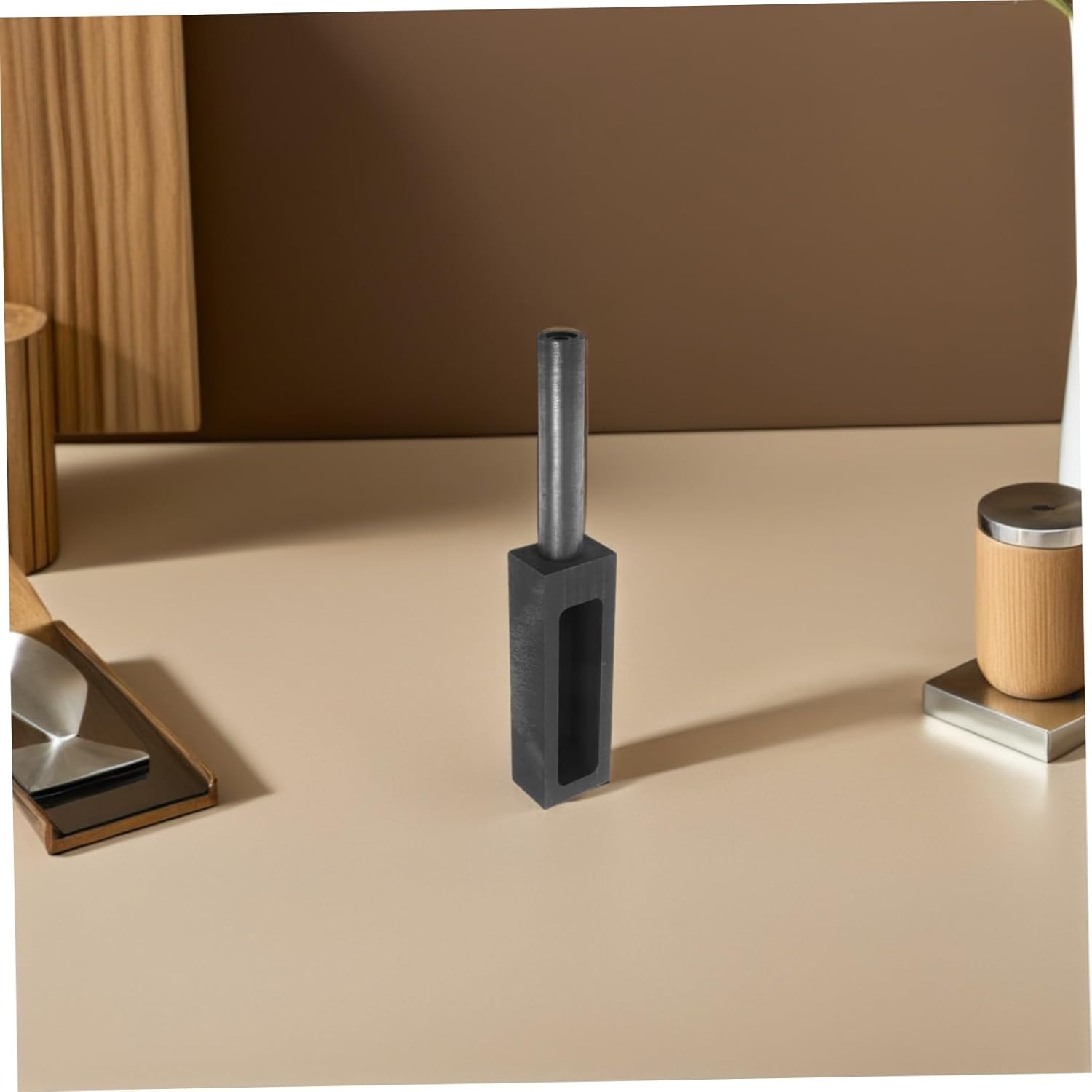 高純グラファイト製インゴットモールド ハンドル付き 耐高温 鋳造用 金属精錬 銅対応 均一熱伝導で安定鋳造