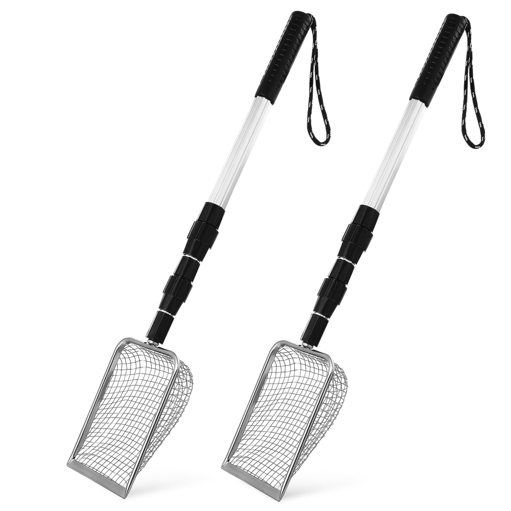 TOYANDONA 2 pièces Pelle à Litière avec Manche et Maille Dense pour Nettoyage de Bac à Litière de Chat Outil de Ramassage Confortable et Pratique