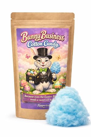 Bunny Business Cotton Candy - Premium Easter Treat, Sweet Side Hustle for Kids & Adults, Whimsical Gift for Birthdays, Holidays, Bachelorette Parties