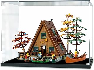 AZIZAT Acrylic Display Case Clear Show Box.Display Box for Lego 21338 A Frame Cabin Building Block Model. (Only Storage Box,3mm) (A 50 x 35 x 30 cm)