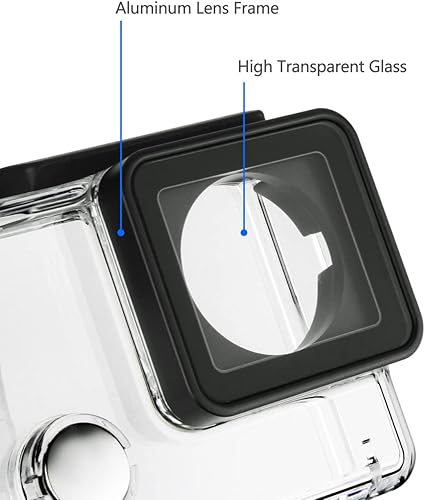 Miniatura 5 de SOONSUN Funda protectora estándar de buceo impermeable para GoPro Hero 33+4 Cámara negra plateada - 131.2 ft (131 pies) fotografía submarina