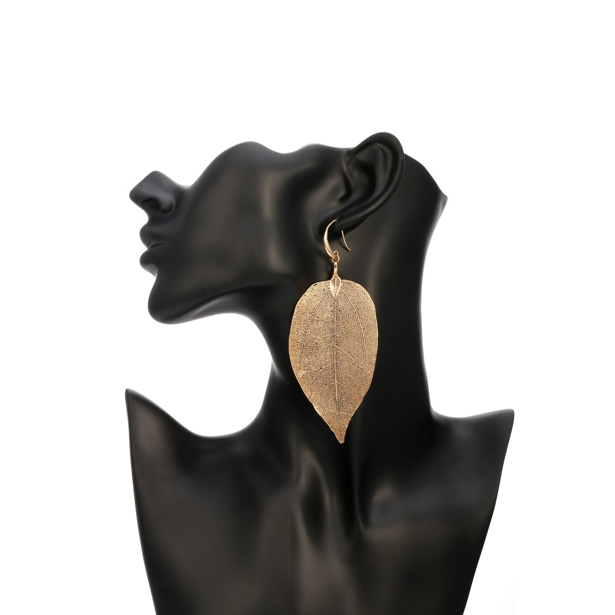 Orecchino penzolare da donna, orecchino naturale a goccia di foglie per ragazze Orecchino anti-allergia Orecchini in oro o argento dell'acciaio inossidabile
