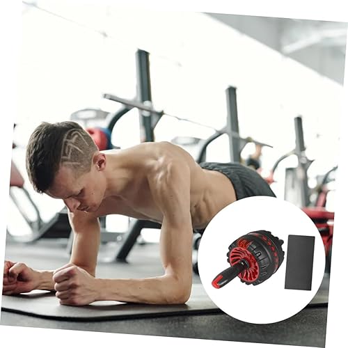 Miniatura 7 de STOBAZA Rueda de rodillo de rebote automático con alfombrilla para gimnasio en casa, entrenamiento básico, equipo de fitness ligero para