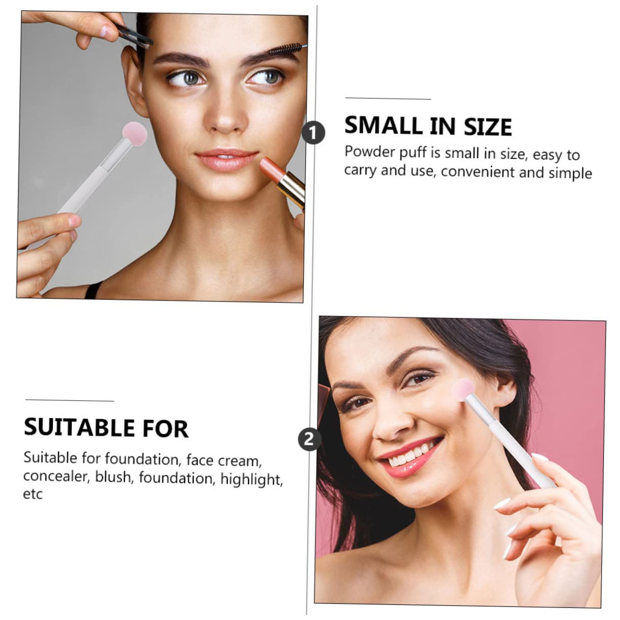 FRCOLOR 5 Set Di Strumenti Per Il Trucco Spugna Per Doppia Faccia Per Un'applicazione Liscia E Uniforme Spugna Per Il Trucco Di Bellezza 5 Pezzi*5