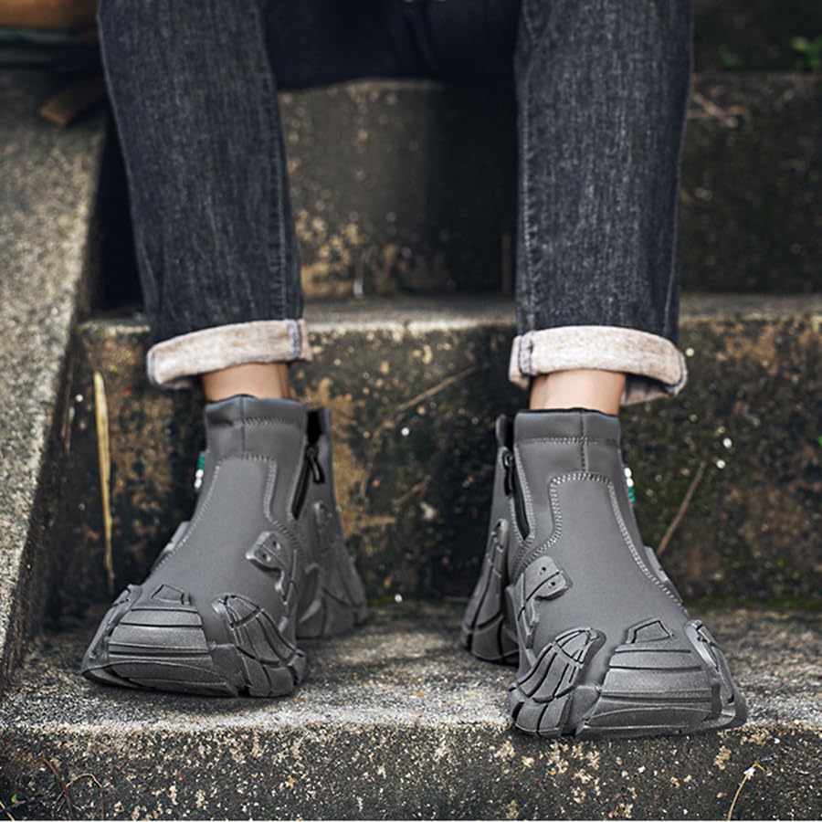 Fashion Sneakers - Casual Stylish, Thick Sole for Height Boost, Non-Slip Durable, Warm Faux Leather for All Seasons4