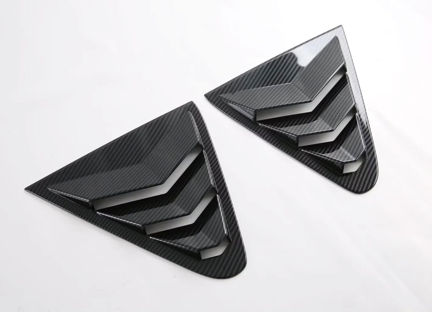 Rear Side Window Louvers Spoiler Cover Trim Car Sporty Accessories Fit for Subaru Crosstrek 2024 2pcs ABS Carbon Fiber Style